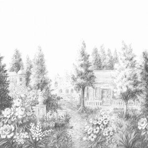 Papier peint panoramique Parc à la Française
