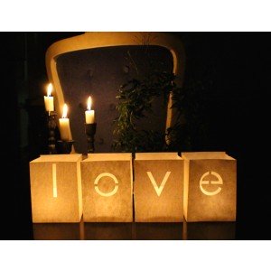 Photophore lettres LOVE - Tindra - set de 4