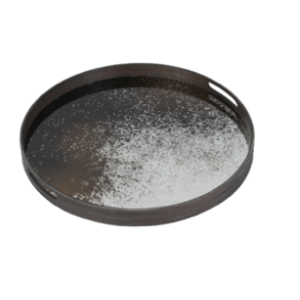 Plateau Miroir Design Ø 48 cm - Notre Monde-Heavy Aged