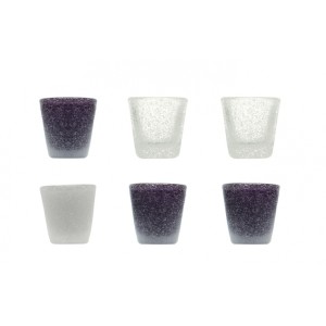 Petit verre à shot fait main - Collection Hippychic - Lot de 4 - Memento