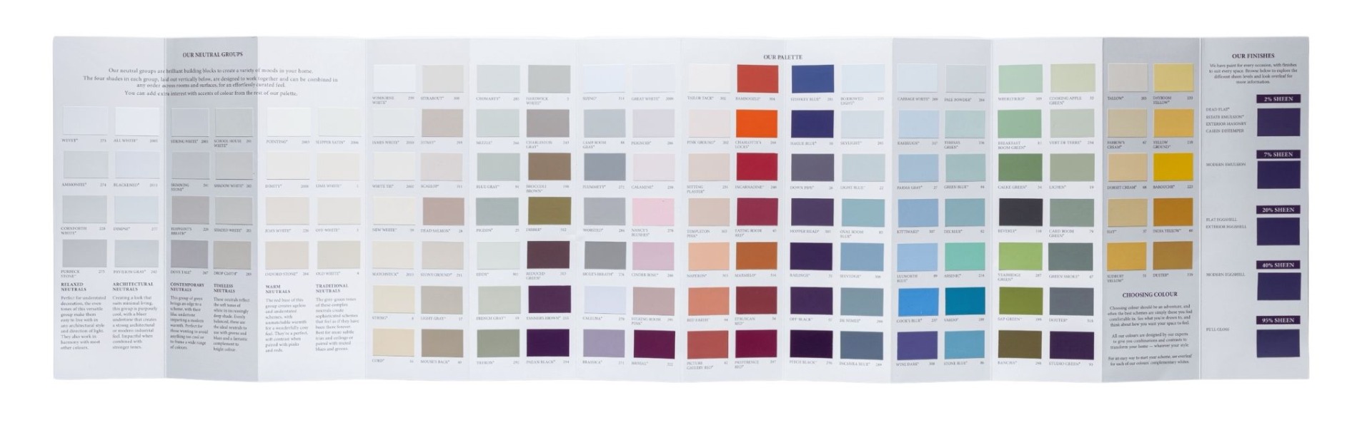 Nuancier des couleurs Farrow & Ball