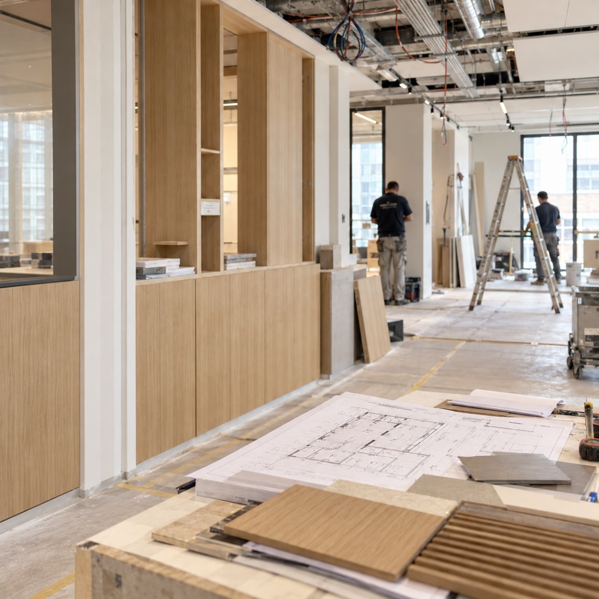 Suivi de chantier pour l'aménagement d'un bureau professionnel